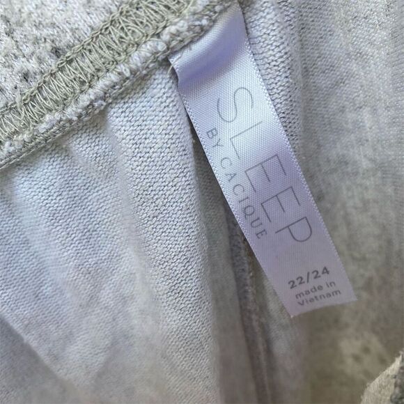 Sleep by Cacique Women's Plus Jogger Pants Gray Floral Size 22/24 - Picture 8 of 10